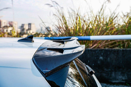 Volkswagen GTI & R-line MK8 2020 2021 2022 2023 2024 with Aftermarket Parts - AE Style Rear Roof Spoiler Carbon Fiber from ArmorExtend