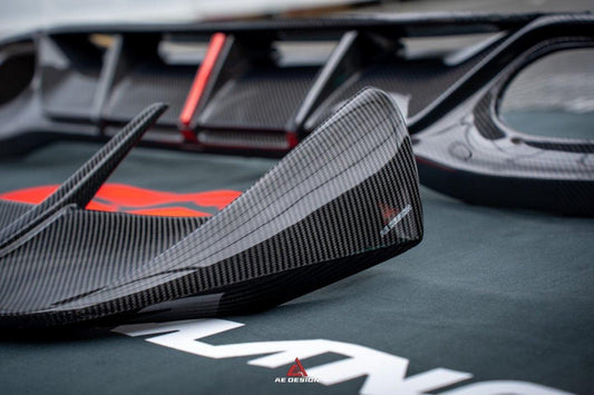 Mercedes Benz A-Class A45/A35/A250/A220 W177 2019 2020 2021 2022 2023 2024 with Aftermarket Parts -AE Rear Roof Spoiler Carbon Fiber from ArmorExtend