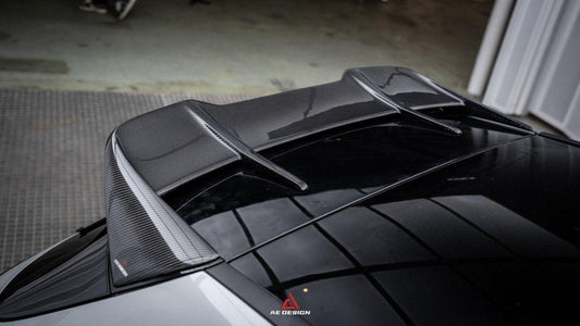 Mercedes Benz A-Class A45/A35/A250/A220 W177 2019 2020 2021 2022 2023 2024 with Aftermarket Parts -AE Rear Roof Spoiler Carbon Fiber from ArmorExtend