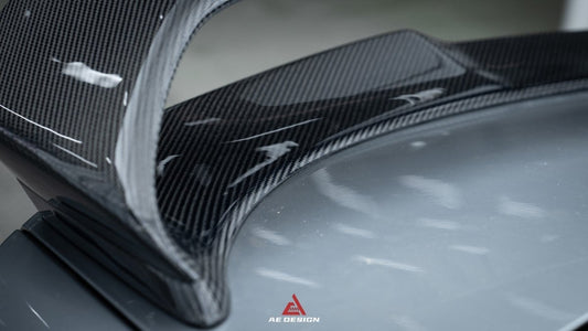 BMW M3 G80 2021 2022 2023 2024 & 3 Series 330i M340i (Fits Both Pre-LCI & LCI) 2019 2020 2021 2022 2023 2024 with Aftermarket Parts - AE Style Rear Wing Carbon Fiber from ArmorExtend