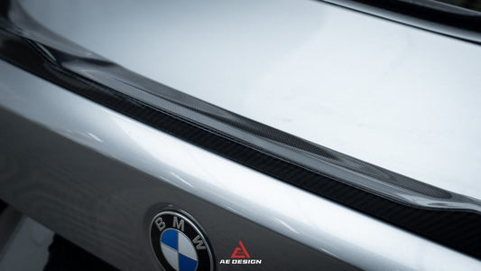 BMW M3 G80 2021 2022 2023 2024 & 3 Series 330i M340i (Fits Both Pre-LCI & LCI) 2019 2020 2021 2022 2023 2024 with Aftermarket Parts - AE Style Rear Wing Carbon Fiber from ArmorExtend