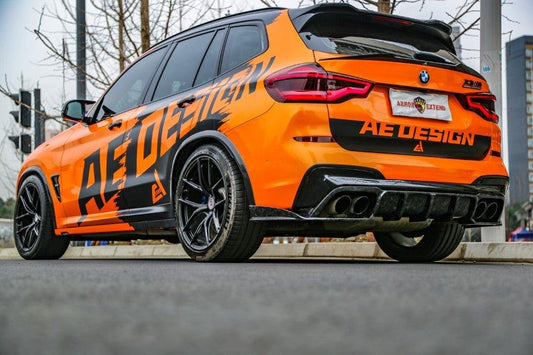 BMW X3M X3MC F97 (Fits Both Pre-LCI & LCI) 2019 2020 2021 2022 2023 2024 with Aftermarket Parts - AE Style Rear Spoiler Carbon Fiber from ArmorExtend