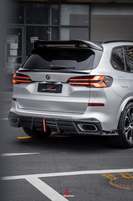 BMW X5 G05 M50i X/S Drive 40i (with M-Package) (Fits Both Pre-LCI & LCI) 2019-ON & X5M X5MC F95 (Fits Both Pre-LCI & LCI) 2020 2021 2022 2023 2024 with Aftermarket Parts - AE Style Rear Spoiler Carbon Fiber from ArmorExtend
