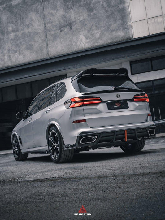 BMW X5 G05 M50i X/S Drive 40i (with M-Package) (Fits Both Pre-LCI & LCI) 2019-ON & X5M X5MC F95 (Fits Both Pre-LCI & LCI) 2020 2021 2022 2023 2024 with Aftermarket Parts - AE Style Rear Spoiler Carbon Fiber from ArmorExtend
