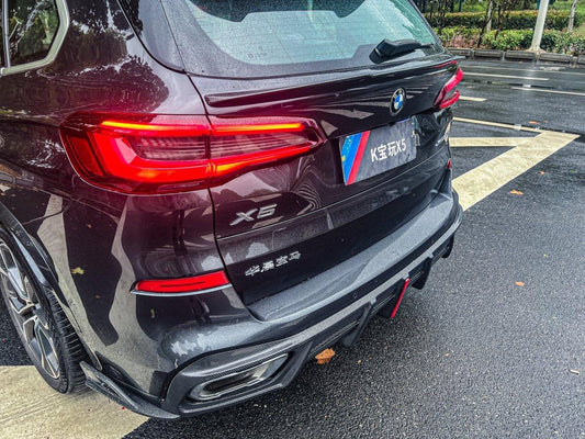BMW X5 G05 M50i X/S Drive 40i (with M-Package) (Fits Both Pre-LCI & LCI) 2019-ON & X5M X5MC F95 (Fits Both Pre-LCI & LCI) 2020 2021 2022 2023 2024 with Aftermarket Parts - AE Style Rear Spoiler Carbon Fiber from ArmorExtend