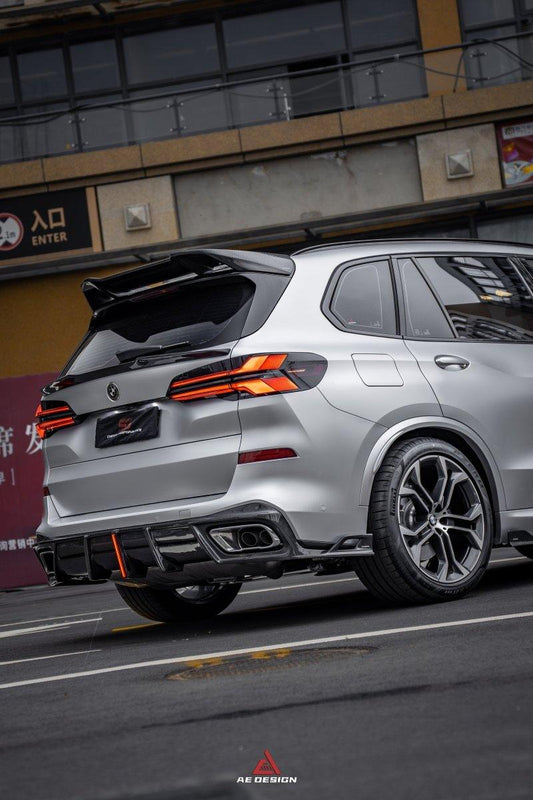 BMW X5 G05 M50i X/S Drive 40i (with M-Package) (Fits Both Pre-LCI & LCI) 2019-ON & X5M X5MC F95 (Fits Both Pre-LCI & LCI) 2020 2021 2022 2023 2024 with Aftermarket Parts - AE Style Rear Spoiler Carbon Fiber from ArmorExtend