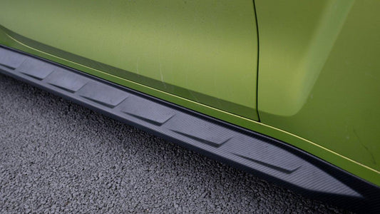 BMW M3 G80 G81 2021 2022 2023 2024 & M4 G82 G83 2021 2022 2023 2024 with Aftermarket Parts - AE Style Side Skirts Carbon Fiber from ArmorExtend