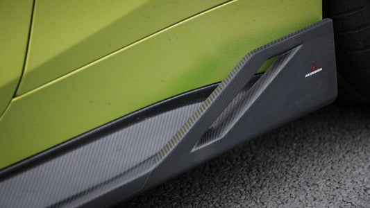 BMW M3 G80 G81 2021 2022 2023 2024 & M4 G82 G83 2021 2022 2023 2024 with Aftermarket Parts - AE Style Side Skirts Carbon Fiber from ArmorExtend