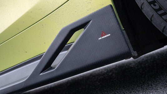 BMW M3 G80 G81 2021 2022 2023 2024 & M4 G82 G83 2021 2022 2023 2024 with Aftermarket Parts - AE Style Side Skirts Carbon Fiber from ArmorExtend