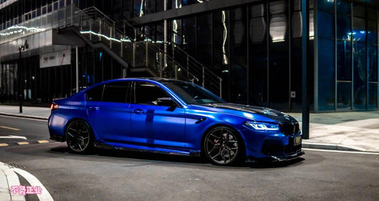 BMW M5/M5C F90 (Fits Both Pre-LCI & LCI) 2018 2019 2020 2021 2022 2023 2024 & 5 Series G30 540i M550i (Fits Both Pre-LCI & LCI) 2017 2018 2019 2020 2021 2022 2023 2024 with Aftermarket Parts - AE Style Side Skirts Carbon Fiber from ArmorExtend