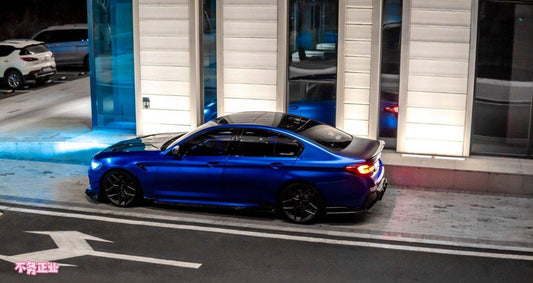 BMW M5/M5C F90 (Fits Both Pre-LCI & LCI) 2018 2019 2020 2021 2022 2023 2024 & 5 Series G30 540i M550i (Fits Both Pre-LCI & LCI) 2017 2018 2019 2020 2021 2022 2023 2024 with Aftermarket Parts - AE Style Side Skirts Carbon Fiber from ArmorExtend