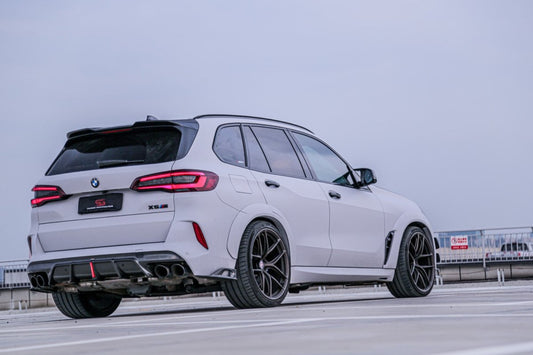 BMW X5M X5MC F95 Pre-LCI 2020 2021 2022 2023 with Aftermarket Parts - AE Style Wheel Arches Carbon Fiber from ArmorExtend