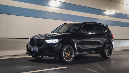 BMW X5M X5MC F95 Pre-LCI 2020 2021 2022 2023 with Aftermarket Parts - AE Style Wheel Arches Carbon Fiber from ArmorExtend