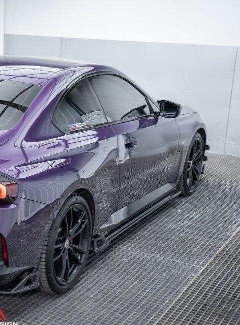 BMW 2 Series G42 230i M240i 2022 2023 2024 with Aftermarket Parts - AE Style Side Skirts Carbon Fiber from ArmorExtend