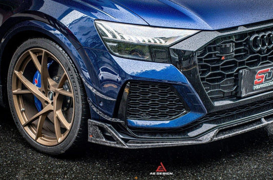 Audi RSQ8 2021 2022 2023 2024 with Aftermarket Parts - AE Style Front Canards Carbon Fiber from ArmorExtend