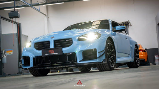 BMW M2 & M2C G87 2023-ON with Aftermarket Parts - AE Style Front Canards Carbon Fiber from ArmorExtend