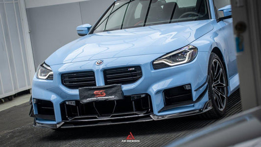 BMW M2 & M2C G87 2023-ON with Aftermarket Parts - AE Style Front Canards Carbon Fiber from ArmorExtend