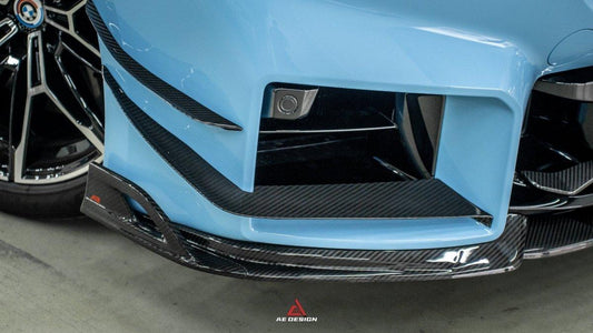 BMW M2 & M2C G87 2023-ON with Aftermarket Parts - AE Style Front Canards Carbon Fiber from ArmorExtend