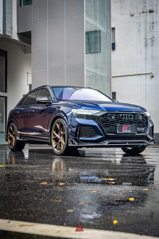 Audi RSQ8 2021 2022 2023 2024 with Aftermarket Parts - AE Front Lip Carbon Fiber from ArmorExtend