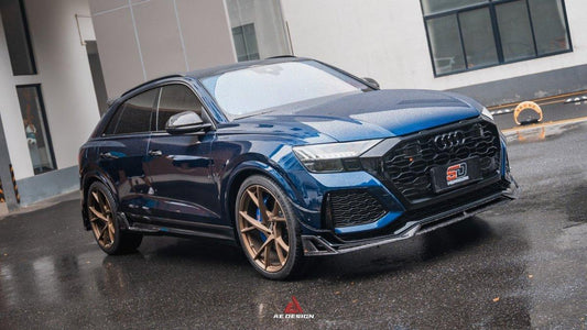 Audi RSQ8 2021 2022 2023 2024 with Aftermarket Parts - AE Front Lip Carbon Fiber from ArmorExtend