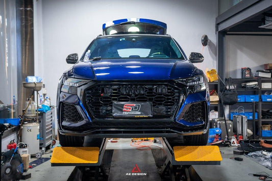 Audi RSQ8 2021 2022 2023 2024 with Aftermarket Parts - AE Front Lip Carbon Fiber from ArmorExtend