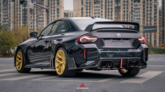 BMW M2 M2C G87 2023 2024 with Aftermarket Parts - ART Style Rear Bumper Upper Valences Carbon Fiber from ArmorExtend