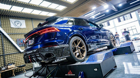 Audi RSQ8 2021 2022 2023 2024 SQ8 Q8 (requires you to upgrade the exhaust tips to RSQ8 version) 2020 2021 2022 2023 2024 with Aftermarket Parts - AE Rear Diffuser Pre-Preg Carbon Fiber from ArmorExtend