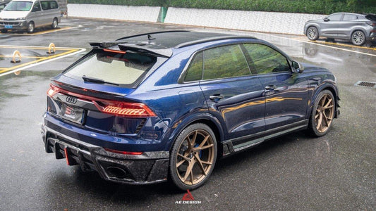 Audi RSQ8 2021 2022 2023 2024 SQ8 Q8 (requires you to upgrade the exhaust tips to RSQ8 version) 2020 2021 2022 2023 2024 with Aftermarket Parts - AE Rear Diffuser Pre-Preg Carbon Fiber from ArmorExtend