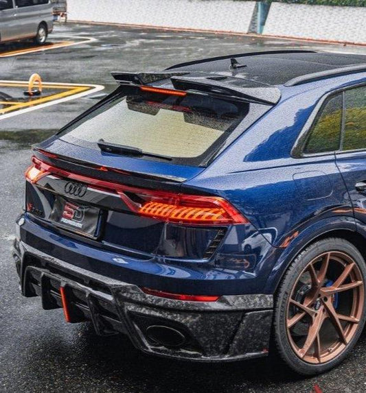 Audi RSQ8 2021 2022 2023 2024 SQ8 Q8 (requires you to upgrade the exhaust tips to RSQ8 version) 2020 2021 2022 2023 2024 with Aftermarket Parts - AE Rear Diffuser Pre-Preg Carbon Fiber from ArmorExtend