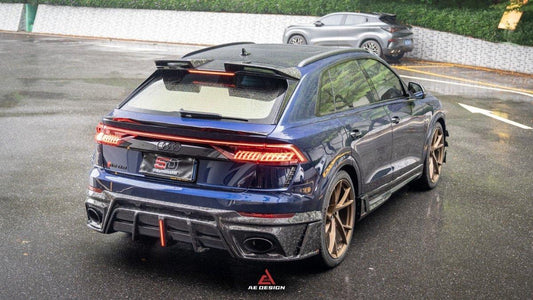 Audi RSQ8 2021 2022 2023 2024 SQ8 Q8 (requires you to upgrade the exhaust tips to RSQ8 version) 2020 2021 2022 2023 2024 with Aftermarket Parts - AE Rear Diffuser Pre-Preg Carbon Fiber from ArmorExtend