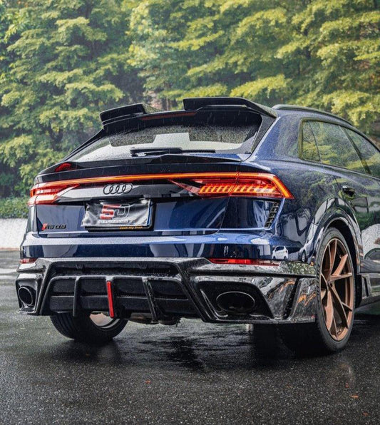 Audi RSQ8 2021 2022 2023 2024 with Aftermarket Parts -AE Roof Spoiler Carbon Fiber from ArmorExtend