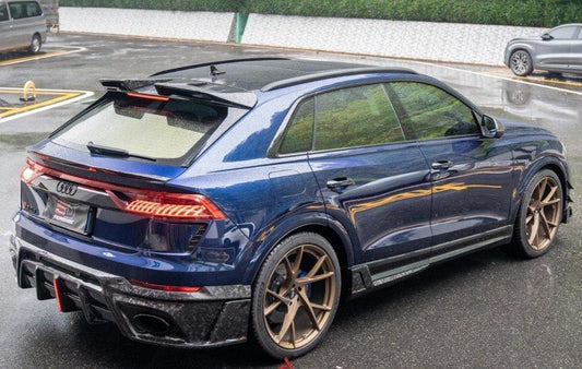Audi Q8 SQ8 RSQ8 2020 2021 2022 2023 2024 with Aftermarket Parts - AE Side Skirts Carbon Fiber from ArmorExtend