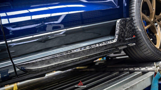 Audi Q8 SQ8 RSQ8 2020 2021 2022 2023 2024 with Aftermarket Parts - AE Side Skirts Carbon Fiber from ArmorExtend