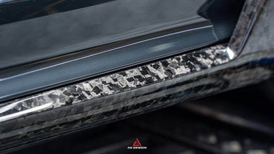 Audi Q8 SQ8 RSQ8 2020 2021 2022 2023 2024 with Aftermarket Parts - AE Side Skirts Carbon Fiber from ArmorExtend