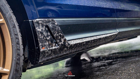 Audi Q8 SQ8 RSQ8 2020 2021 2022 2023 2024 with Aftermarket Parts - AE Side Skirts Carbon Fiber from ArmorExtend