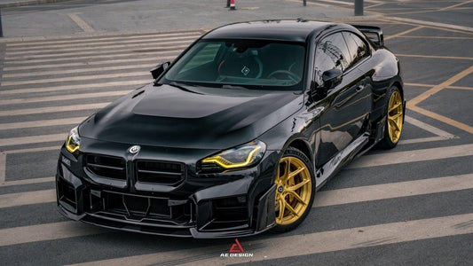 BMW M2 & M2C G87 2023 2024 with Aftermarket Parts - ART Style Side Skirts Carbon Fiber from ArmorExtend