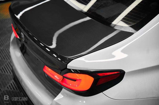 BMW M5/M5C F90 (Fits Both Pre-LCI & LCI) 2018 2019 2020 2021 2022 2023 2024 & 5 Series G30 540i M550i (Fits Both Pre-LCI & LCI) 2017 2018 2019 2020 2021 2022 2023 2024 with Aftermarket Parts - AE Rear Trunk Lid Carbon Fiber from ArmorExtend