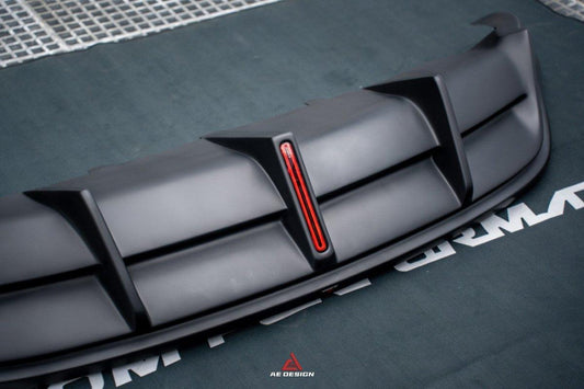 Tesla Model Y 2021 2022 2023 2024 with Aftermarket Parts - Plustic Style Rear Diffuser ABS from ArmorExtend
