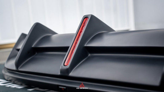 Tesla Model Y 2021 2022 2023 2024 with Aftermarket Parts - Plustic Style Rear Diffuser ABS from ArmorExtend