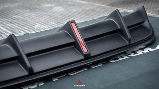 Tesla Model Y 2021 2022 2023 2024 with Aftermarket Parts - Plustic Style Rear Diffuser ABS from ArmorExtend