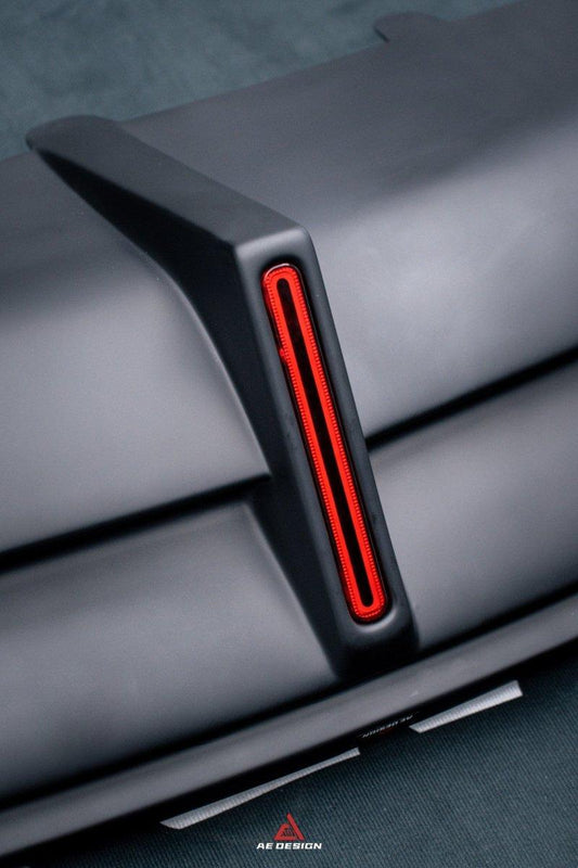 Tesla Model Y 2021 2022 2023 2024 with Aftermarket Parts - Plustic Style Rear Diffuser ABS from ArmorExtend
