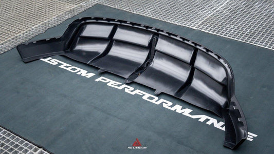 Tesla Model Y 2021 2022 2023 2024 with Aftermarket Parts - Plustic Style Rear Diffuser ABS from ArmorExtend