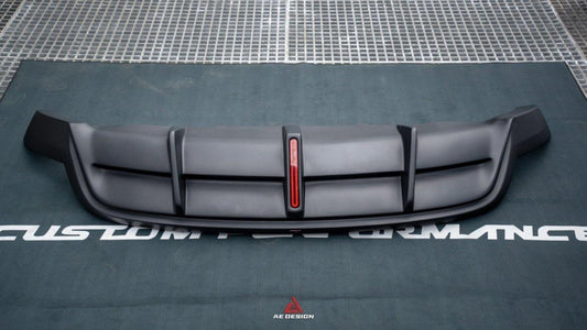 Tesla Model Y 2021 2022 2023 2024 with Aftermarket Parts - Plustic Style Rear Diffuser ABS from ArmorExtend