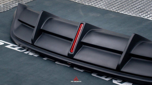 Tesla Model Y 2021 2022 2023 2024 with Aftermarket Parts - Plustic Style Rear Diffuser ABS from ArmorExtend