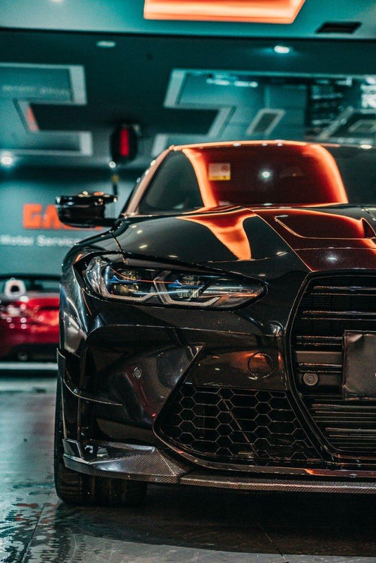 BMW M3 G80 G81 2021 2022 2023 2024 & M4 G82 G83 2021 2022 2023 2024 with Aftermarket Parts - Front Lip Pre-preg Carbon Fiber from BCTXE Tuning