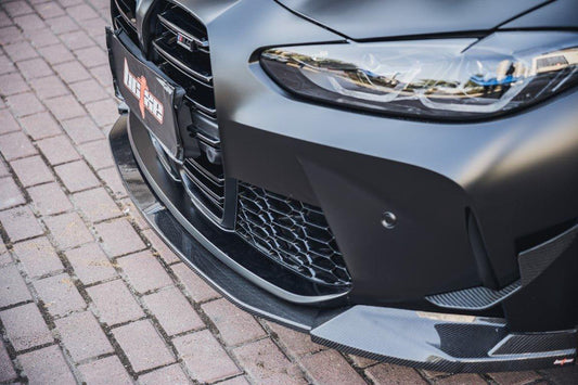 BMW M3 G80 G81 2021 2022 2023 2024 & M4 G82 G83 2021 2022 2023 2024 with Aftermarket Parts - Front Lip Pre-preg Carbon Fiber from BCTXE Tuning