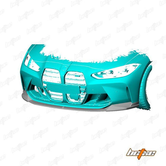 BMW M3 G80 G81 2021 2022 2023 2024 & M4 G82 G83 2021 2022 2023 2024 with Aftermarket Parts - Front Lip Pre-preg Carbon Fiber from BCTXE Tuning