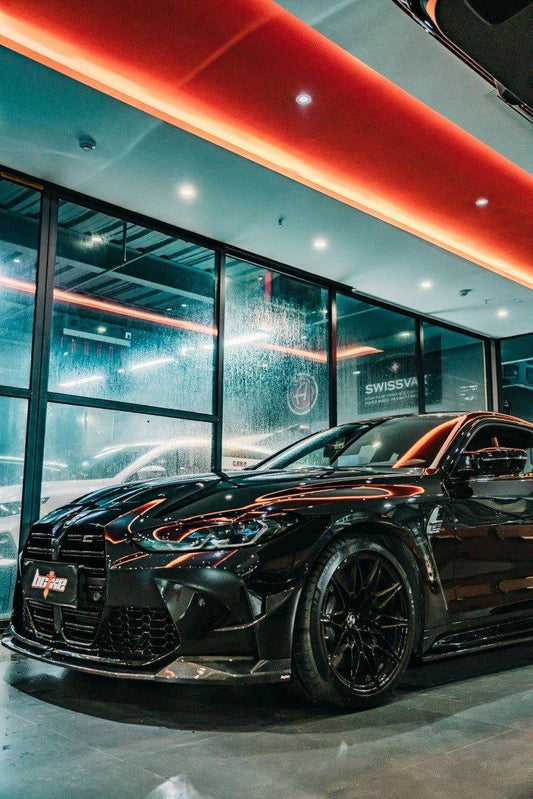 BMW M3 G80 G81 2021 2022 2023 2024 & M4 G82 G83 2021 2022 2023 2024 with Aftermarket Parts - Front Lip Pre-preg Carbon Fiber from BCTXE Tuning