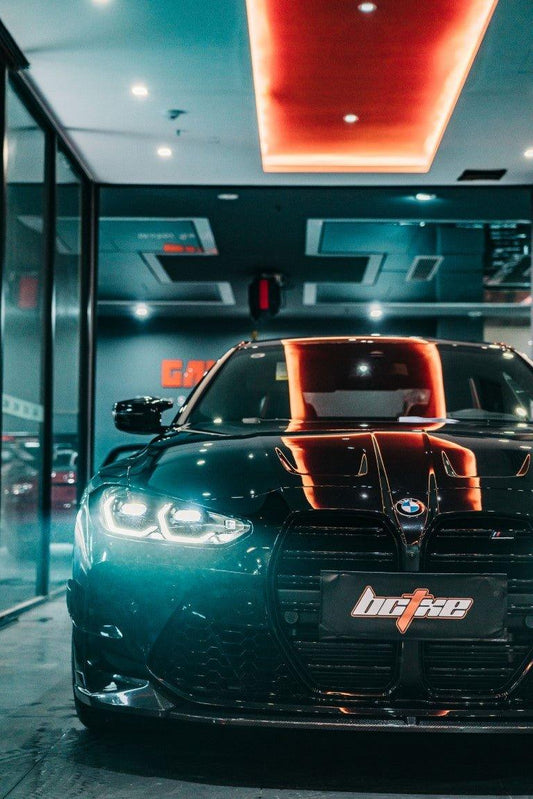 BMW M3 G80 G81 2021 2022 2023 2024 & M4 G82 G83 2021 2022 2023 2024 with Aftermarket Parts - Front Lip Pre-preg Carbon Fiber from BCTXE Tuning