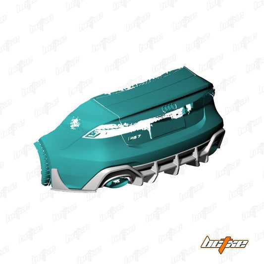 BCTXE Carbon Fiber Rear Diffuser & Rear Canards for Audi RS7 C8 2020-ON - Performance SpeedShop